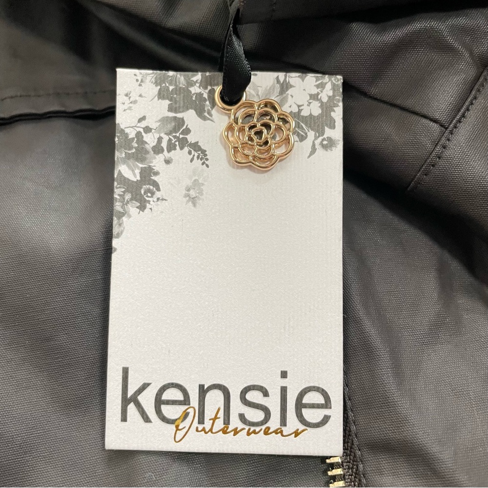 Kensie Waxed Short Barn Jacket In Dark Brown NWT size M Retail $275 - Picture 13 of 13